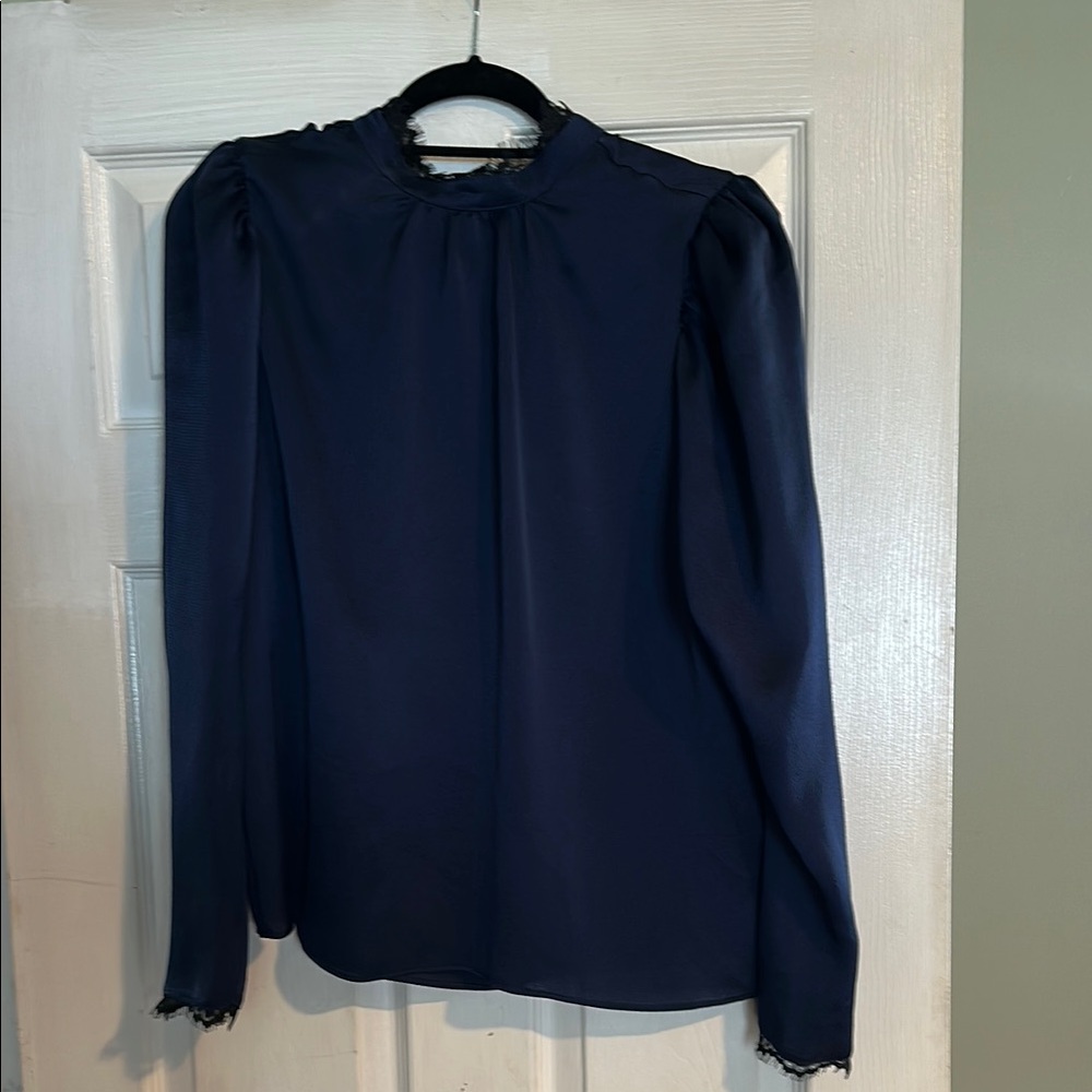 Elegant Navy Blue Women's Top